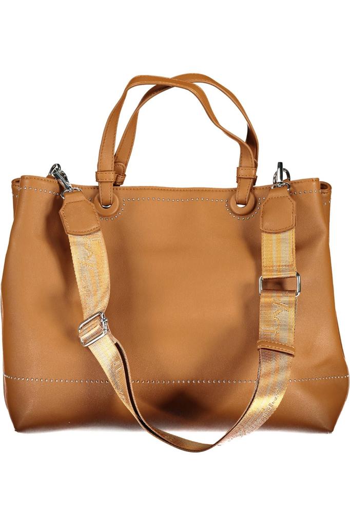 Byblos BYBLOS Elegant Two-Tone  Handbag with Logo Women's Detail