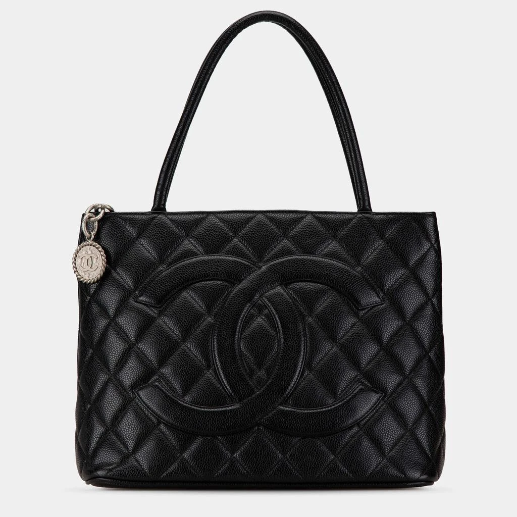 Chanel Chanel Black Caviar Medallion Tote Bag 1