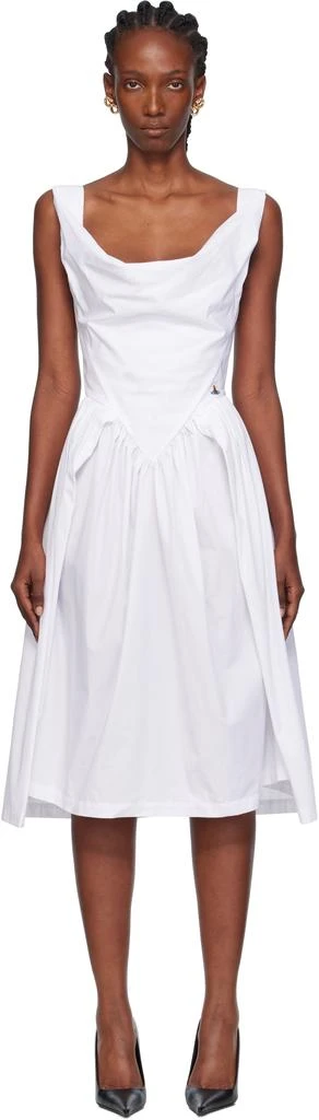 navy blue dress for baby girl Vivienne Westwood - Panther gathered asymmetric maxi dress