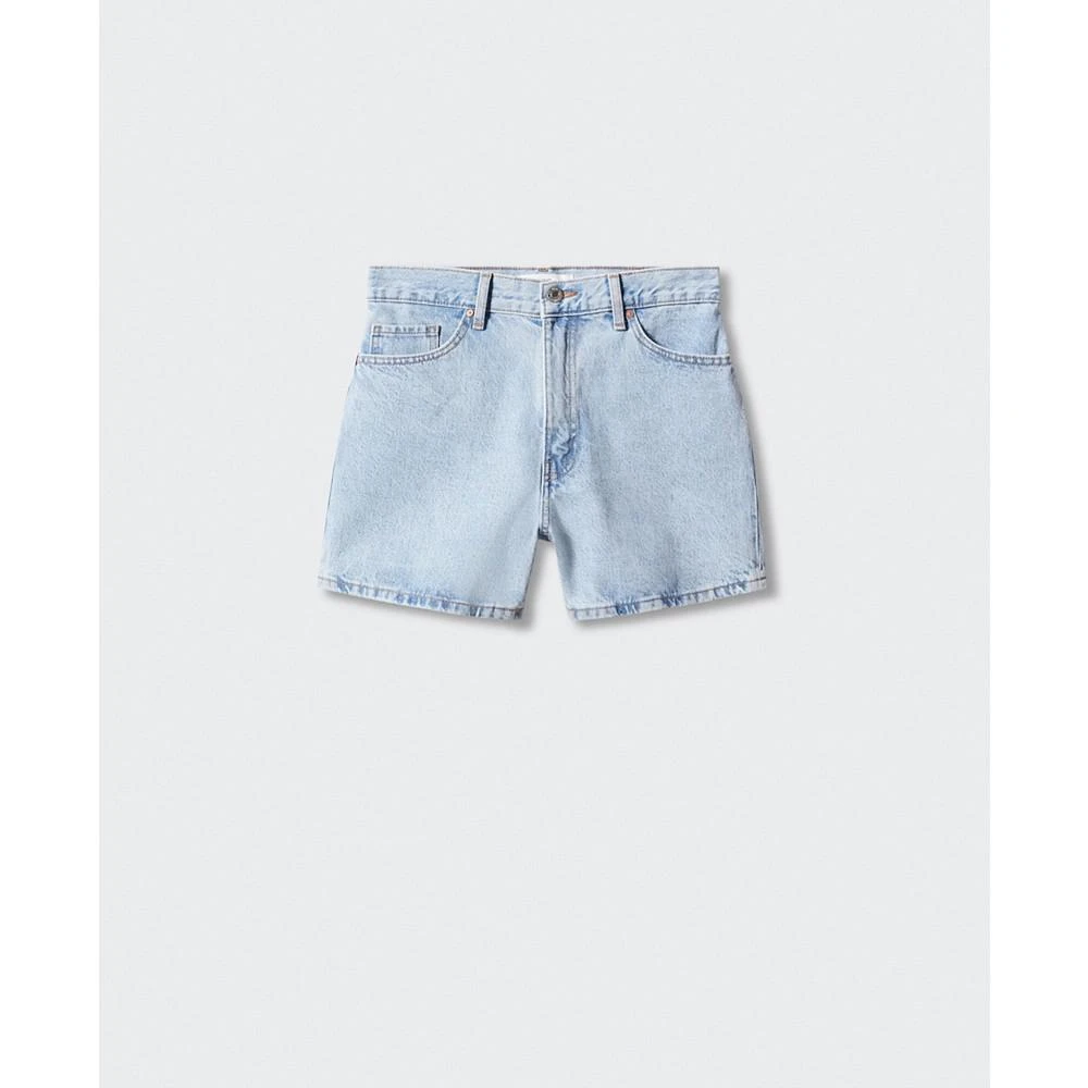 Mango Women's High Rise Denim Shorts 4