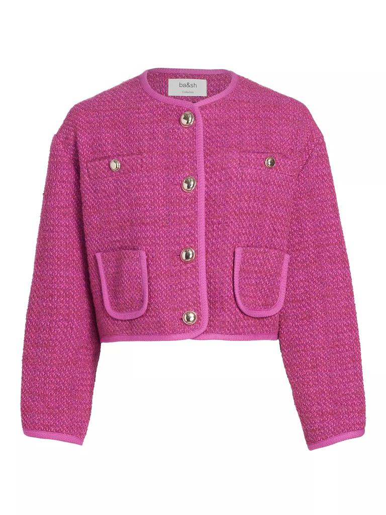 ba&sh Brittany Tweed Crop Jacket