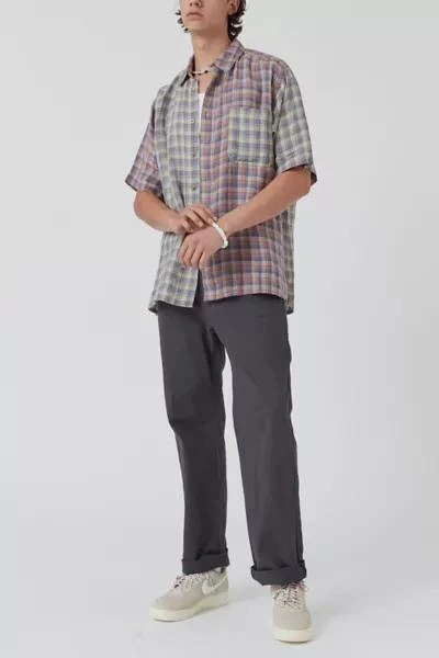 Barney Cools Barney Cools Linen Plaid Short Sleeve Shirt 5