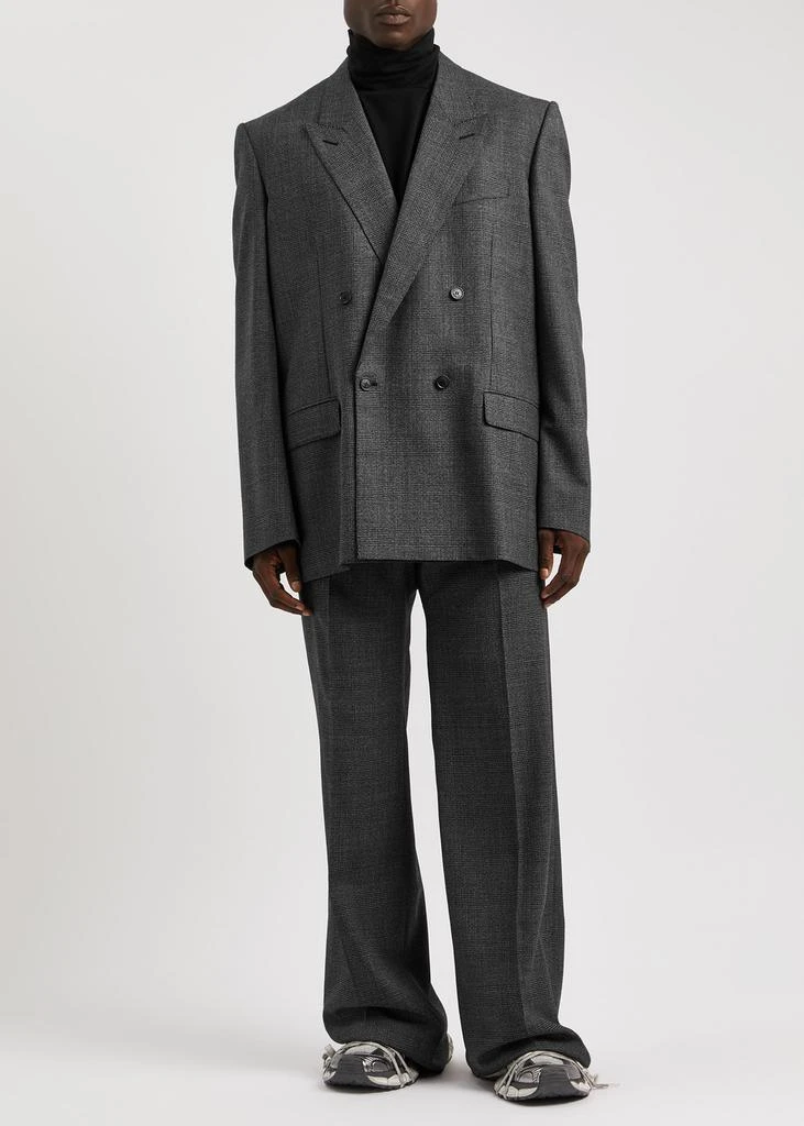 Balenciaga Prince of Wales checked wool blazer 4