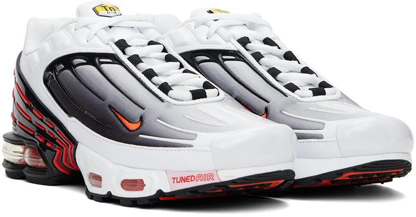 NIKE White & Gray Air Max Plus 3 Sneakers 4