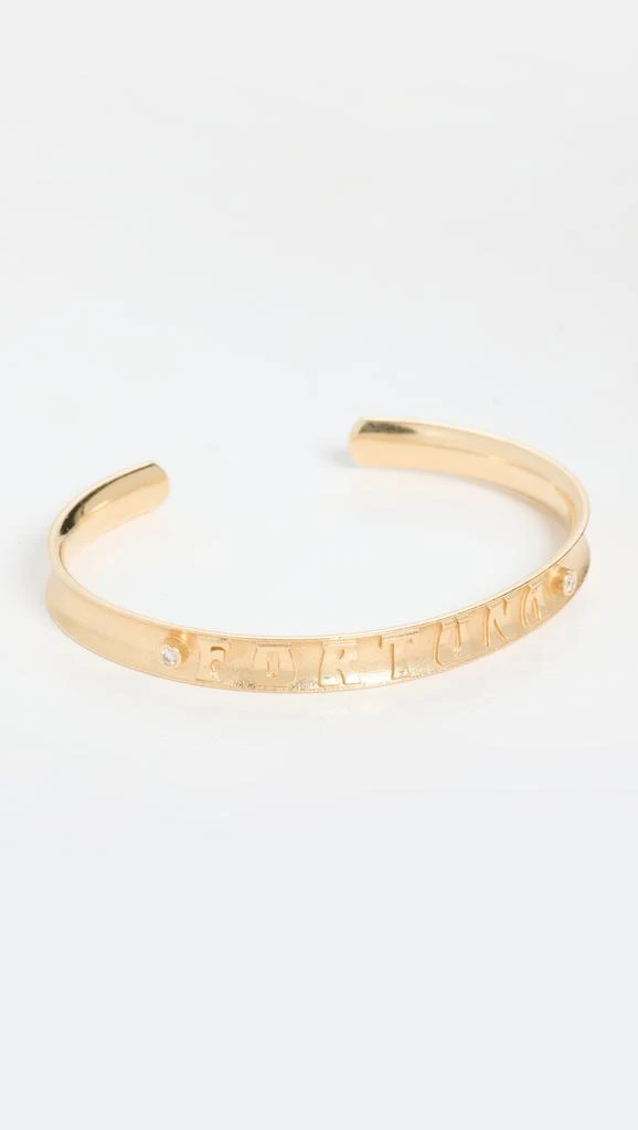Marlo Laz 14k Slim Fortuna Cuff 2 Diamonds 1