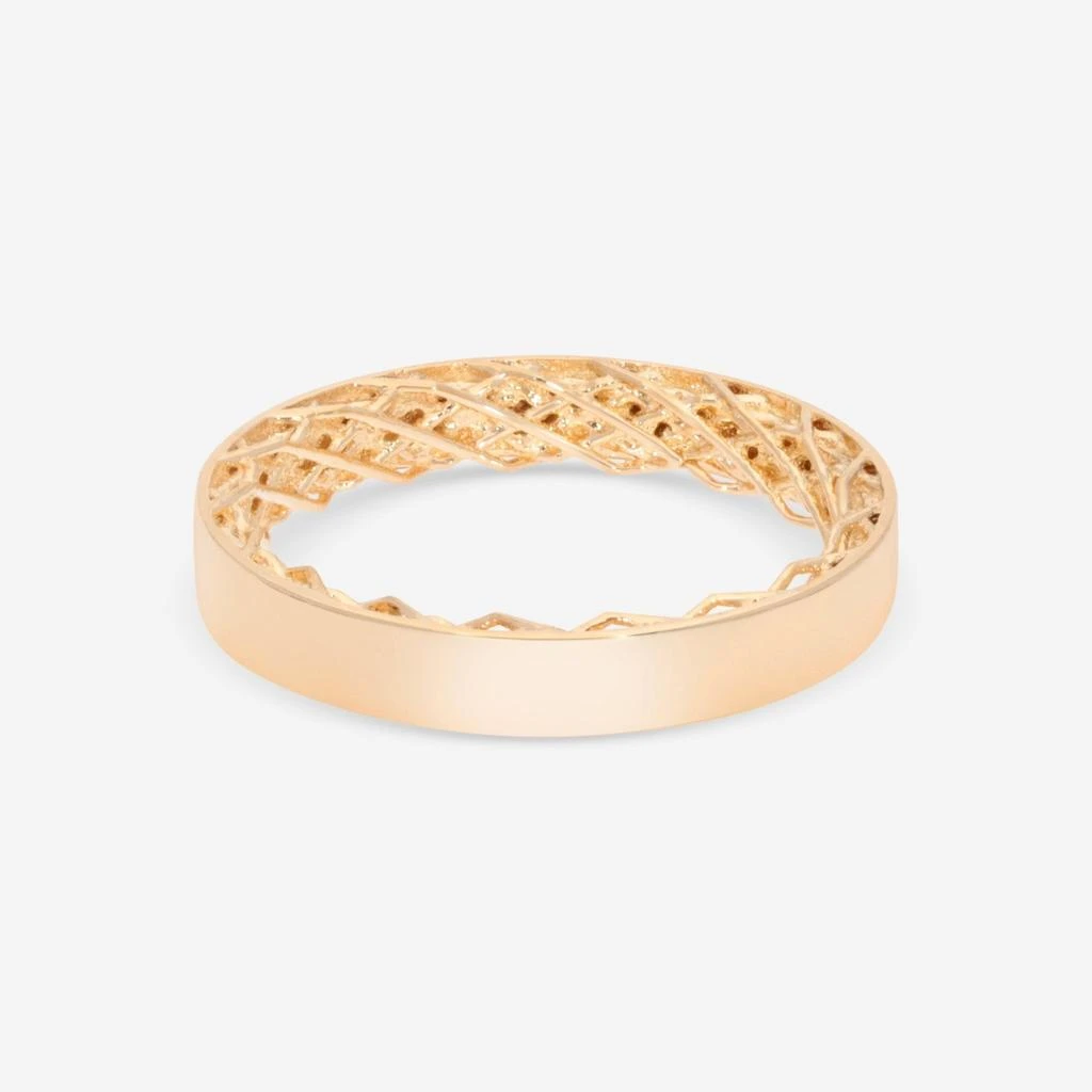 Roberto Coin Roberto Coin Symphony Golden Gate 18K Yellow Gold Band Ring Sz. 7 7771362AY650 1