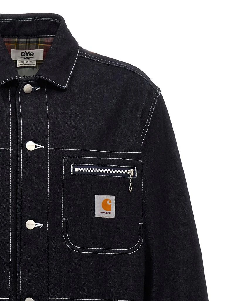 Junya Watanabe MAN Junya Watanabe MAN X Carhartt Logo-Patch Buttoned Coat 3
