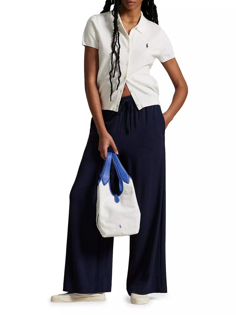 Ralph Lauren Canvas & Leather Tote Bag 2