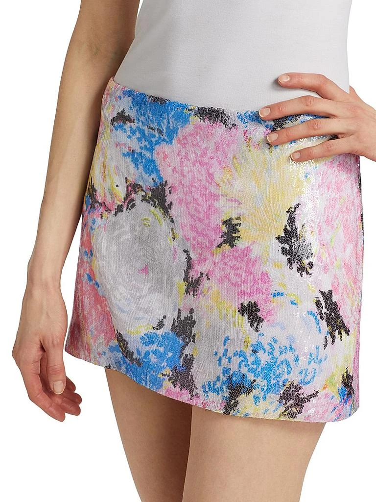 ROSETTA GETTY Sequin Floral Miniskirt 6