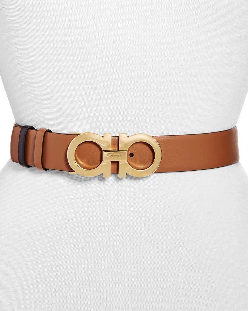 Salvatore Ferragamo Salvatore Women's Gancini Reversible Leather Belt 2