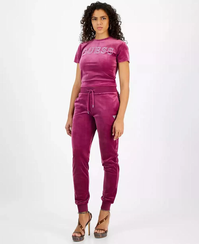 GUESS Women's Couture High-Rise Pull-On Jogger Pants 1