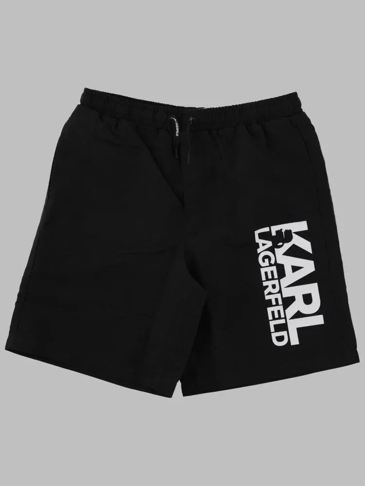 Karl Lagerfeld Paris Karl Lagerfeld Kids Surfer Logo Swim Shorts
