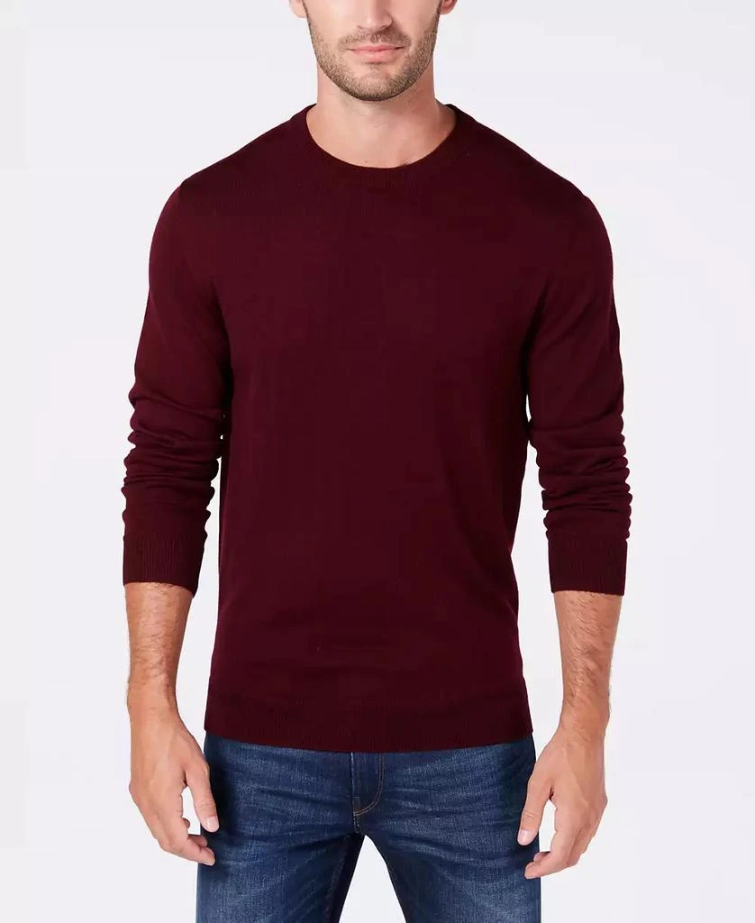 Club Room Men
s Solid Crew Neck Merino Wool Blend Sweater, Created for Macy
s 1