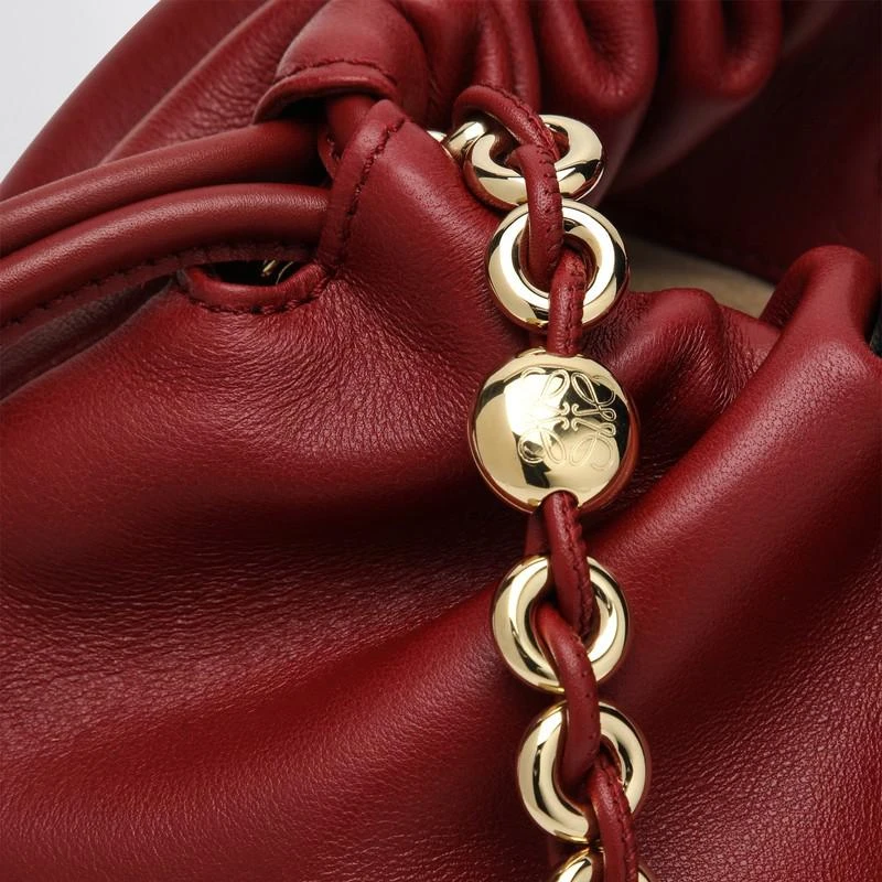 Loewe Flamenco Purse red leather bag 6