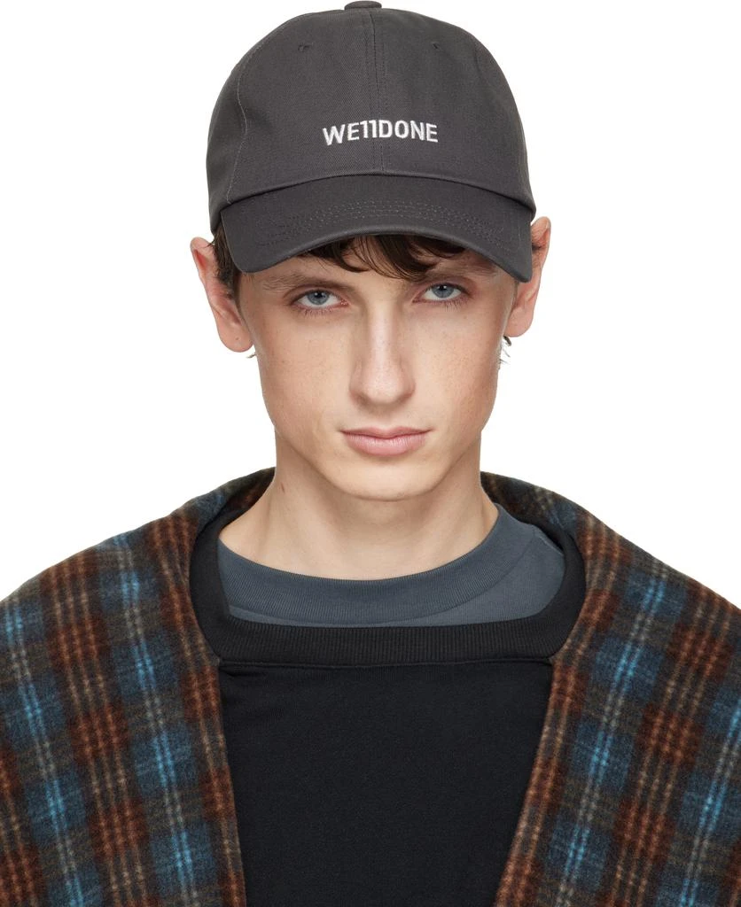 Shop Grey Mesh Logo Embroidery Cap on Sale at BeyondStyle  display picture 1