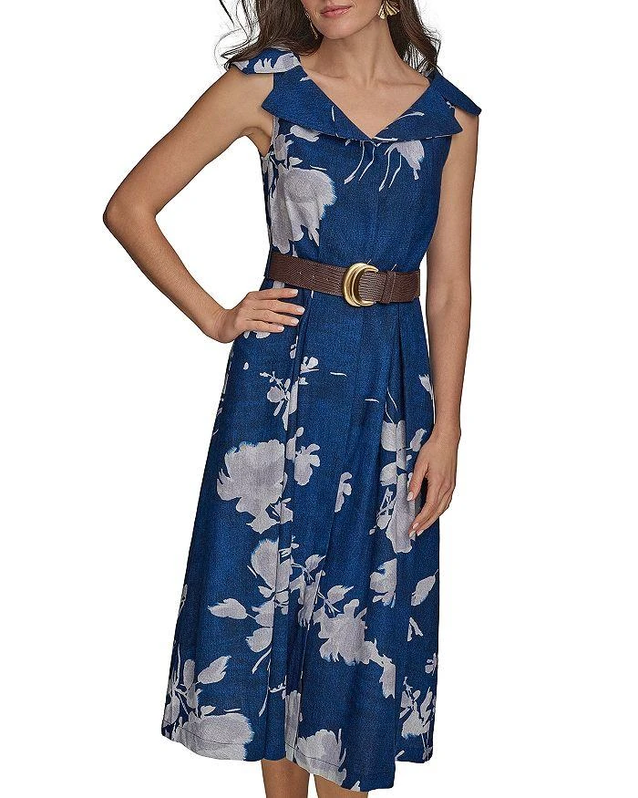 Donna Karan Envelope Collar Midi Dress 4