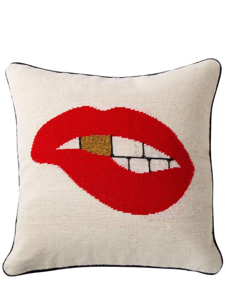 JONATHAN ADLER Uk Bitten Lips Cushion