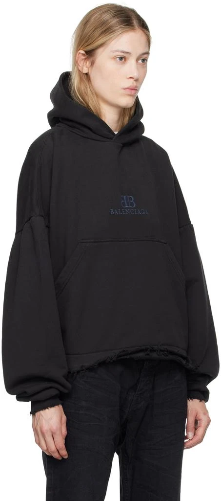 Balenciaga Black Distressed Hoodie 2
