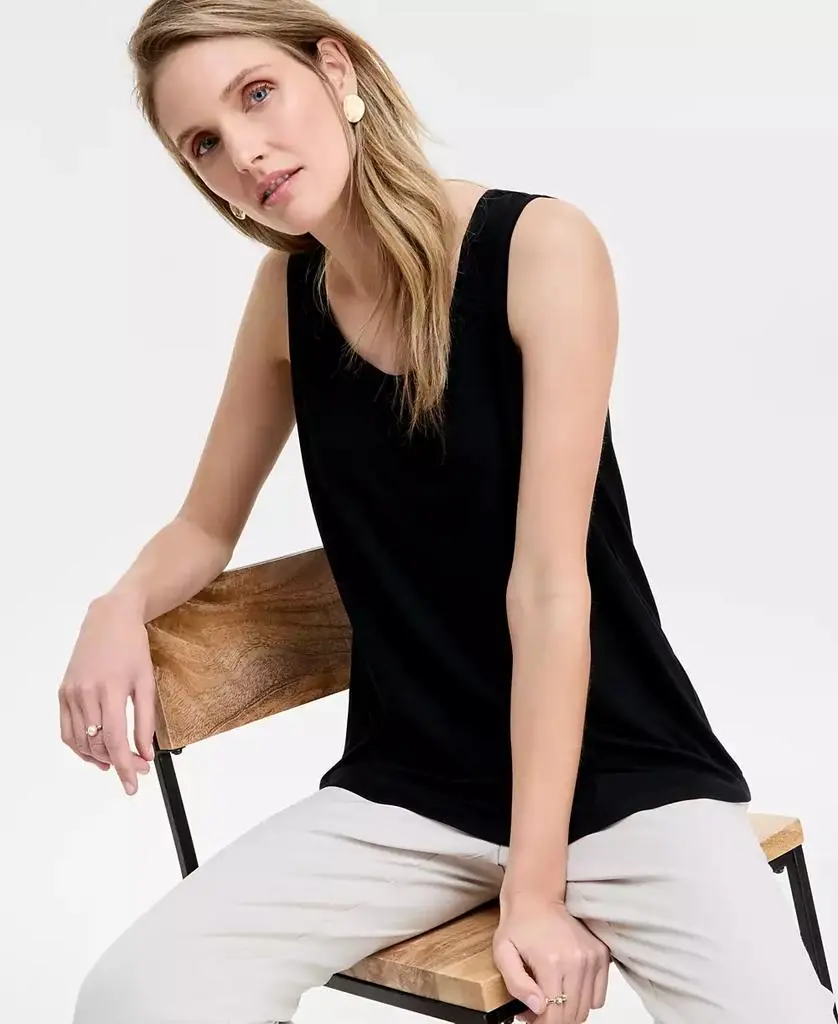 JM Collection Women's Scoop-Neck Sleeveless Tank Top, Regular & Petite, Created for Macy's