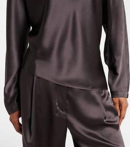 The Sei One-shoulder silk satin top 5