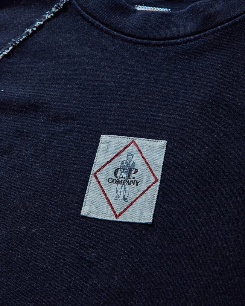 C.P. Company Men's Indigo Fleece Logo Sweatshirt Blue 3