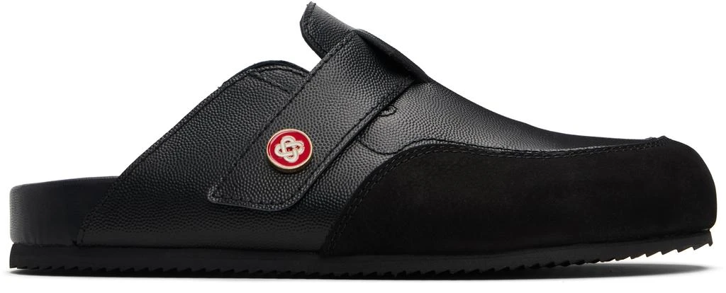 Casablanca Black Leather Outdoor Mule Loafers 1