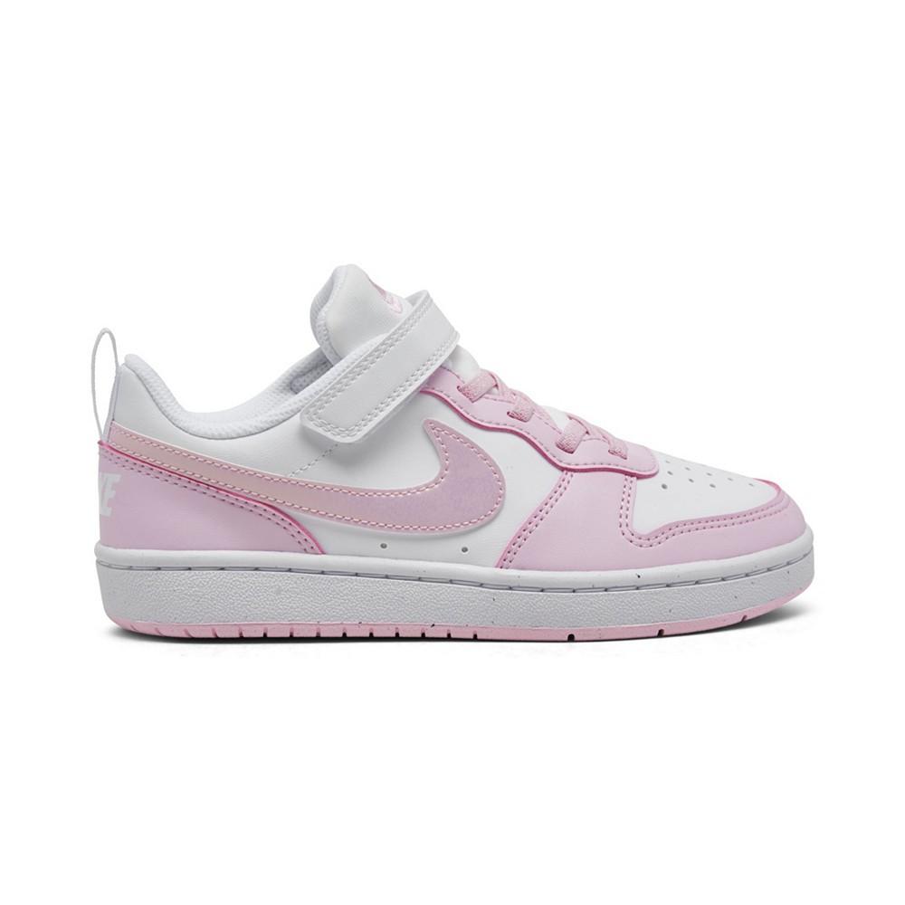 Nike Little Girls Court Borough Low Recraft Adjustable Strap Casual Sneakers from Finish Line