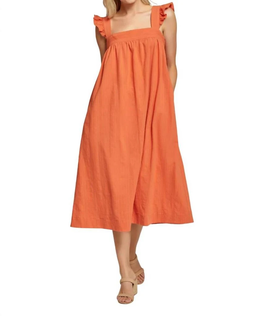 Lost and Wander Marmalade Cotton Midi Dress 1