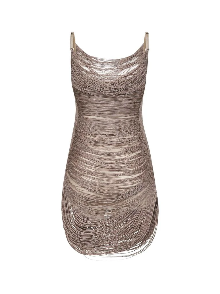 The Attico THE ATTICO | Silver knit fringed mini dress | Women | 42 - Dresses & Skirts - BeyondStyle The Attico THE ATTICO | Silver knit fringed mini dress | Women | 42 - Dresses & Skirts - BeyondStyle