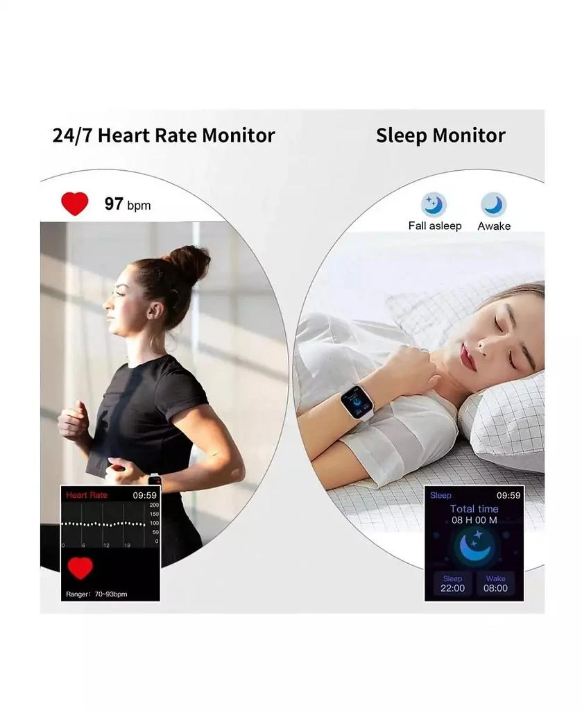 RUXING Smart Smart Watch, 2024 Fitness Tracker Watch For Men Women, 1.69

 Touch Smartwatch Fitness Watch With Heart Rate Monitor/Pedometer/Sleep Monitor, 25 Sports Waterproof Activity Tracker 3