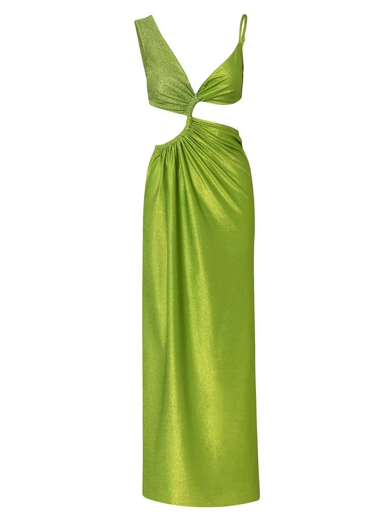 green emerald velvet dress Baobab Bari Green Lagoon Halter Maxi Dress