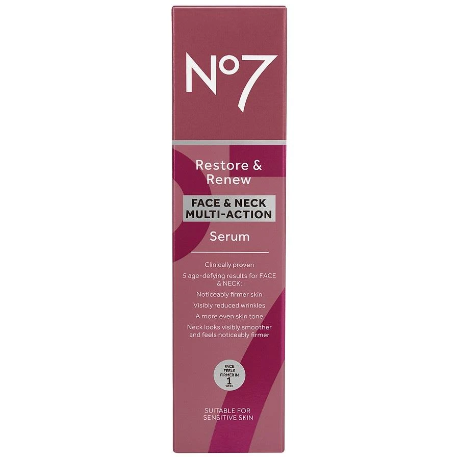 No7 Restore & Renew Face & Neck Multi Action Serum 11