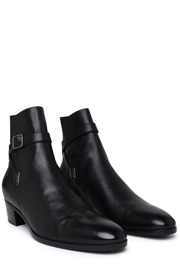 Yves Saint Laurent Saint Laurent Buckle Detailed Pointed Toe Boots 3