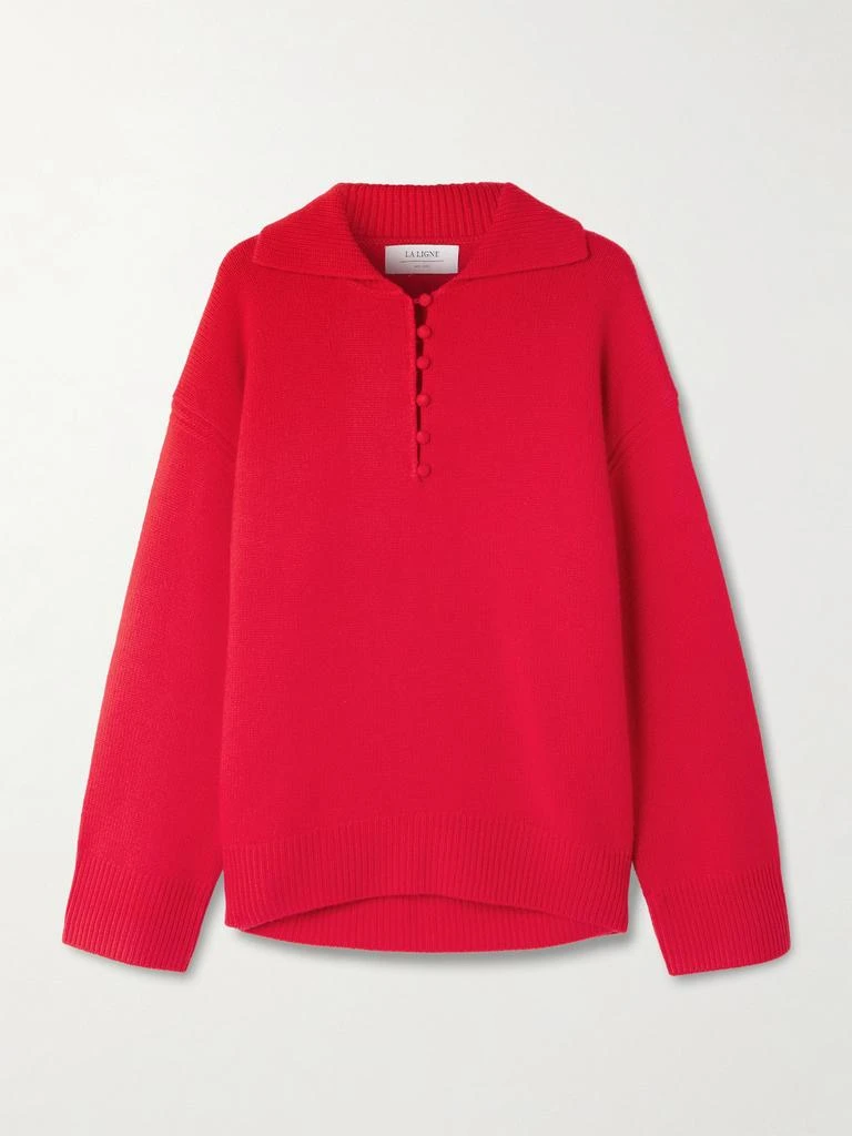 La Ligne Orson Cashmere Polo Sweater