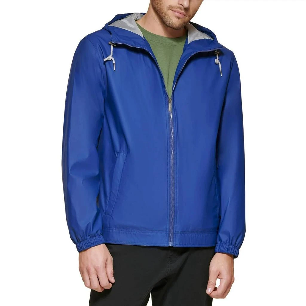 Club Room Men's Bomber Jacket With Hoodie In Blue 1
