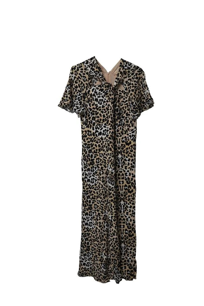 Temperley London Wild Cat Midi Dress in Animal Print Viscose 4