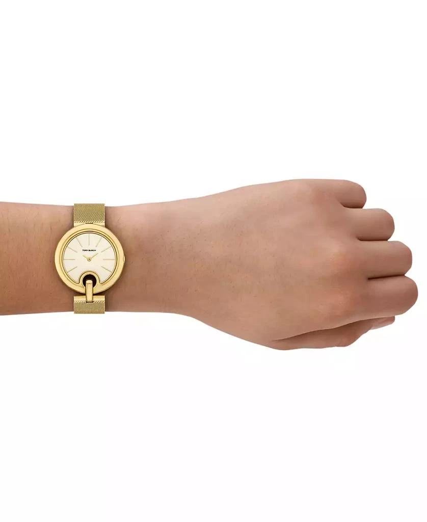Tory Burch Women's The Pierced Gold-Tone Stainless Steel Mesh Bracelet Watch 36mm 4