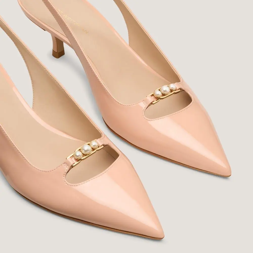 Stuart Weitzman Emmaline Pearl Slingback Pump 50 3