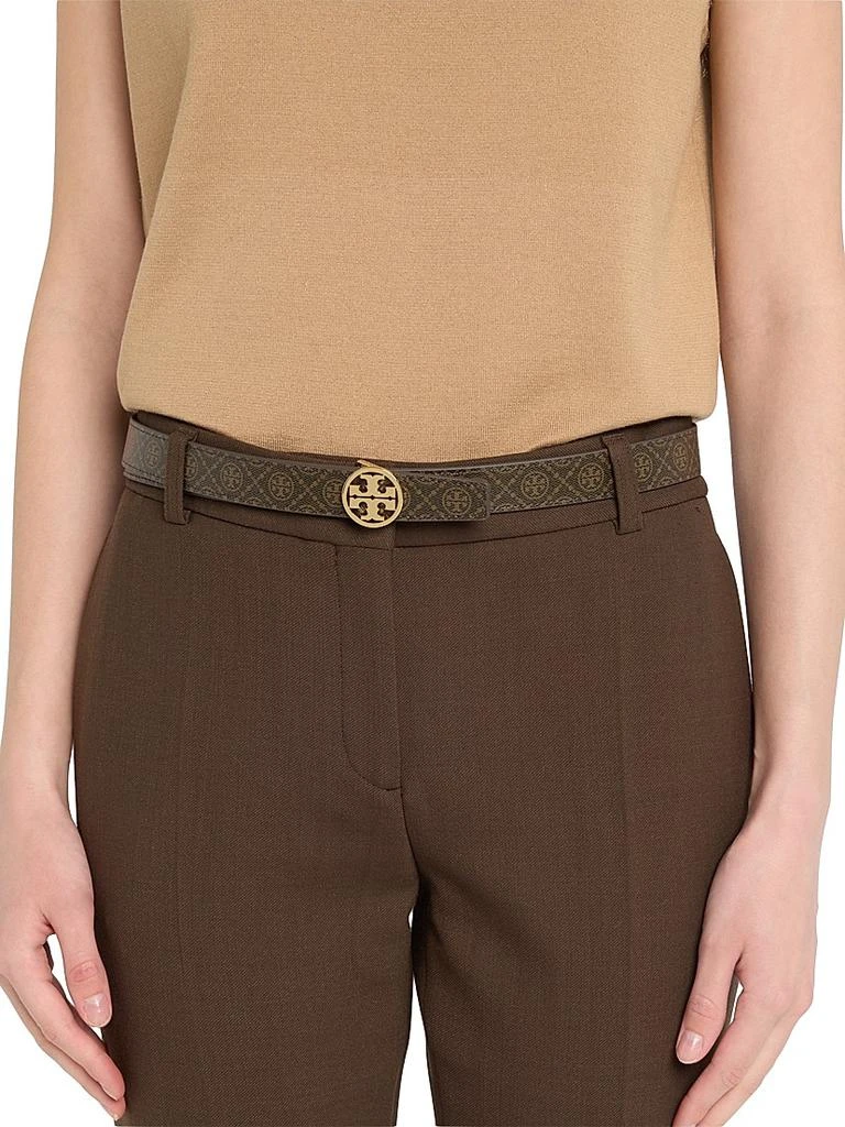 Tory Burch Miller Monogram Coated Canvas Belt 2