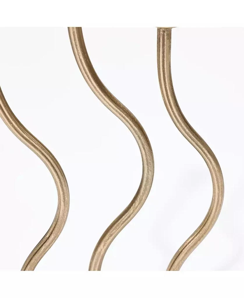 LuxenHome Metal 3-Taper Candle Holder Tabletop Sculpture 5