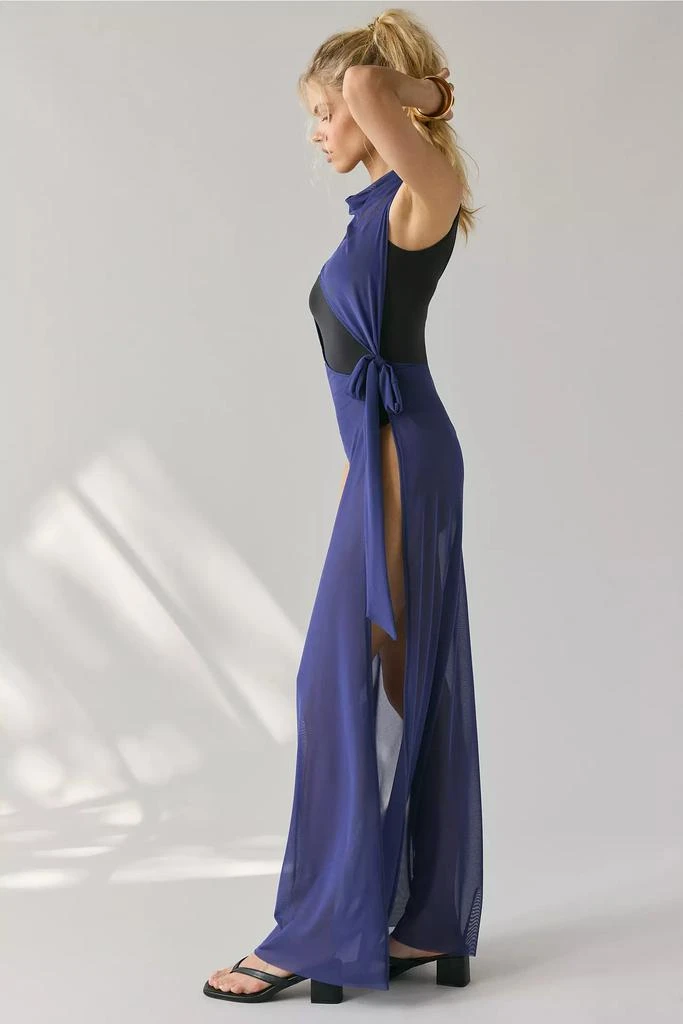 Jaded London Jaded London Azevedo Sheer Mesh Knotted Halter Maxi Dress 4