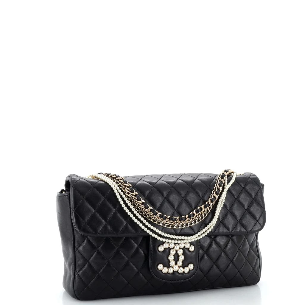 Chanel Westminster Pearl Chain Flap Bag Quilted Lambskin Medium 3