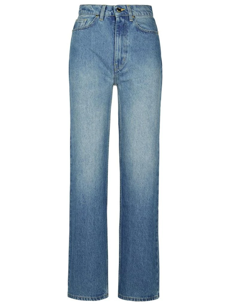 Casablanca Casablanca High-Waist Logo Embroidered Denim Jeans 1