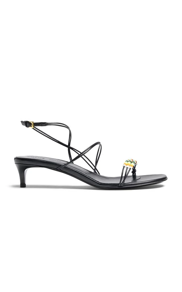 Khaite Khaite - Loop Beaded Leather Sandals - Black - IT 40.5 - Moda Operandi 1