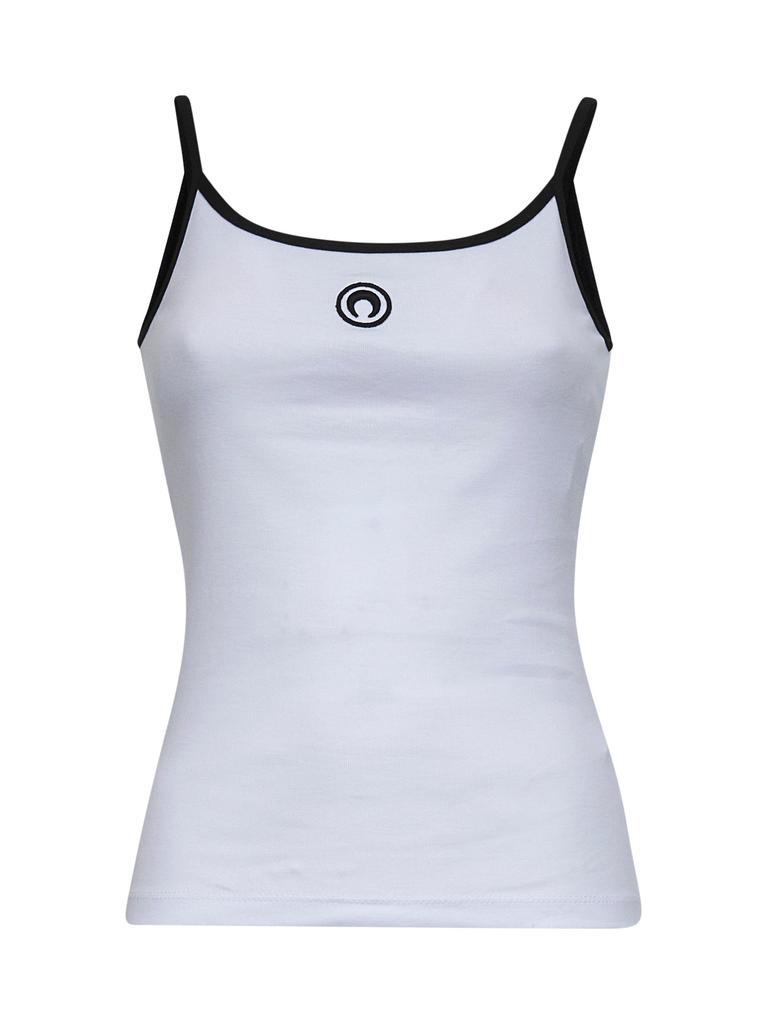 MARINE SERRE MARINE SERRE | White ribbed jersey Moon Logo tank top | Women | L