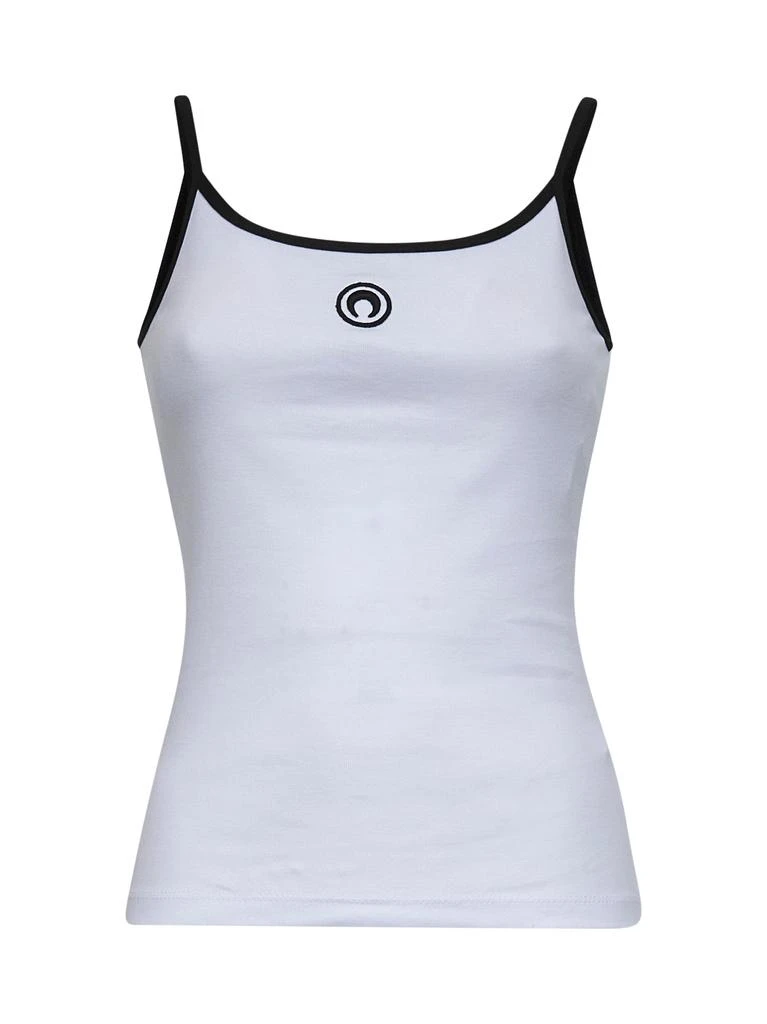 MARINE SERRE MARINE SERRE | White ribbed jersey Moon Logo tank top | Women | L from d'Aniello boutique
