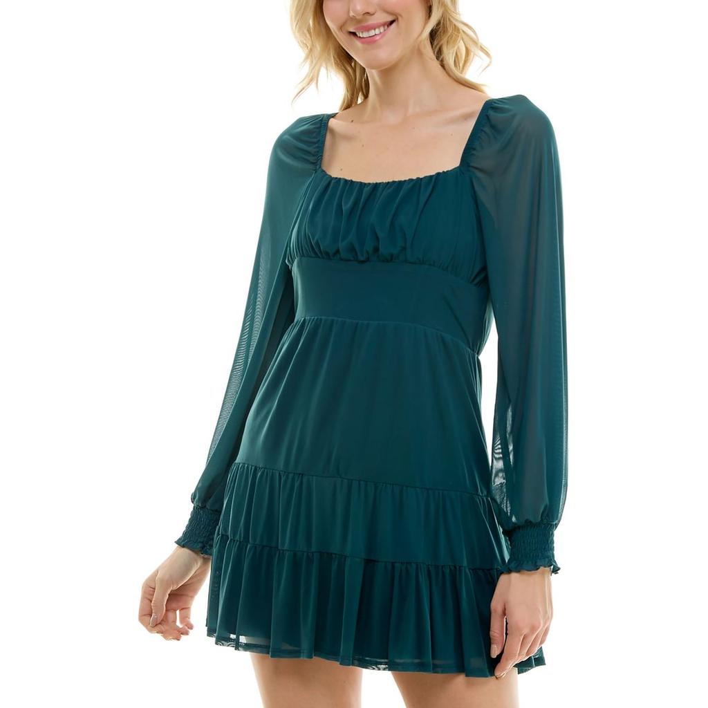 Speechless Juniors    Womens Tiered Nylon Mini Dress