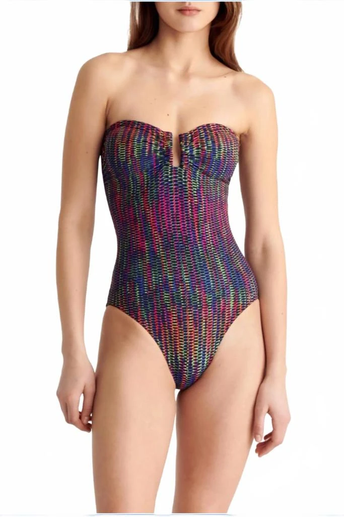 ERES Halo Bustier One Piece In Chameleon Print 1