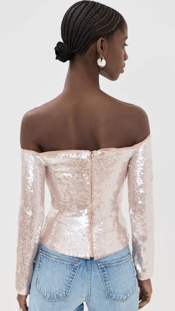 Self Portrait Sequin Off Shoulder Top 2