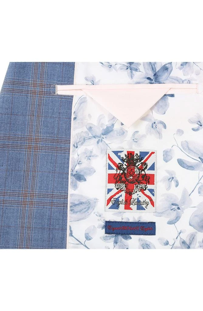 English Laundry Plaid Blue Mélange Suit 5